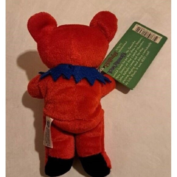 Red Bertha Bear Grateful Dead Beanie Limited Edition Plush Doll Novelty Beanbag - Picture 3 of 4